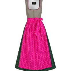 Shop Damen Dirndl "Irmgard", Helloliv-Pink Damen Dirndl
