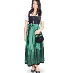 Sale Damen Gastro-Dirndl, mit grüner Schürze Damen Dirndl