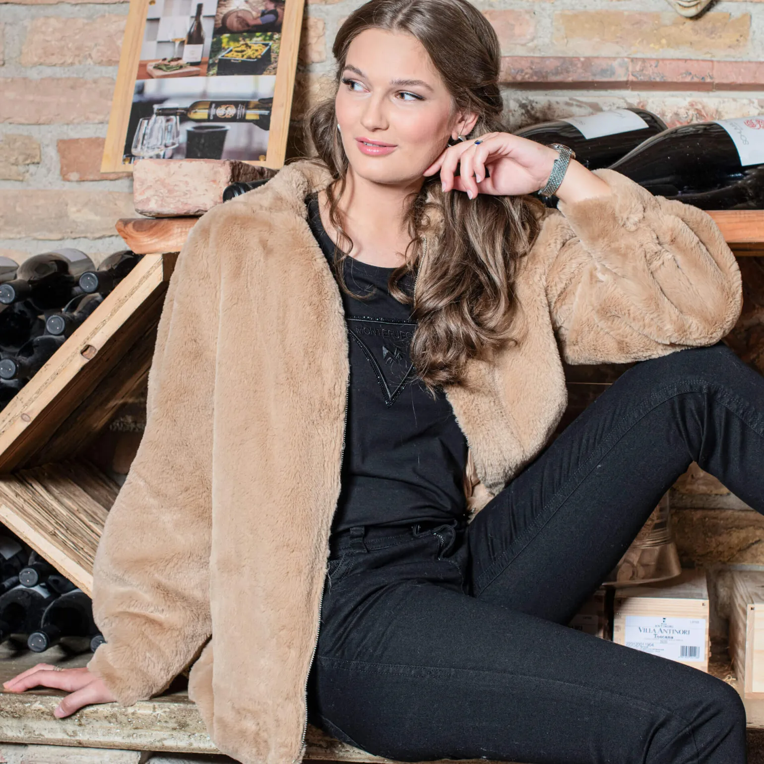 Cheap Damen Kuscheljacke "Nina", Mokka Damen Jacken