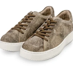 Hot Damen Leder-Sneaker "Sandy", Tabak Damen Schuhe & Socken