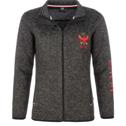 Sale Damen Strickfleece Jacke "Tirol", Anthrazit Damen Jacken