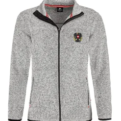 Online Damen Strickfleece Jacke "Österreich", Hell Damen Jacken