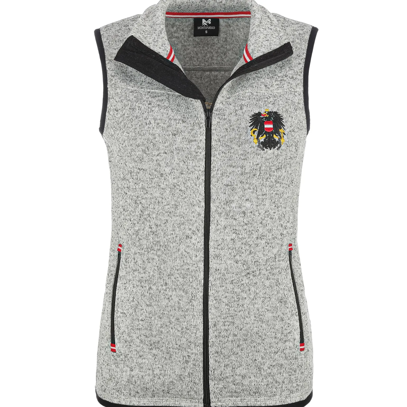 Sale Damen Strickfleece Weste "Österreich", Hell Damen Jacken