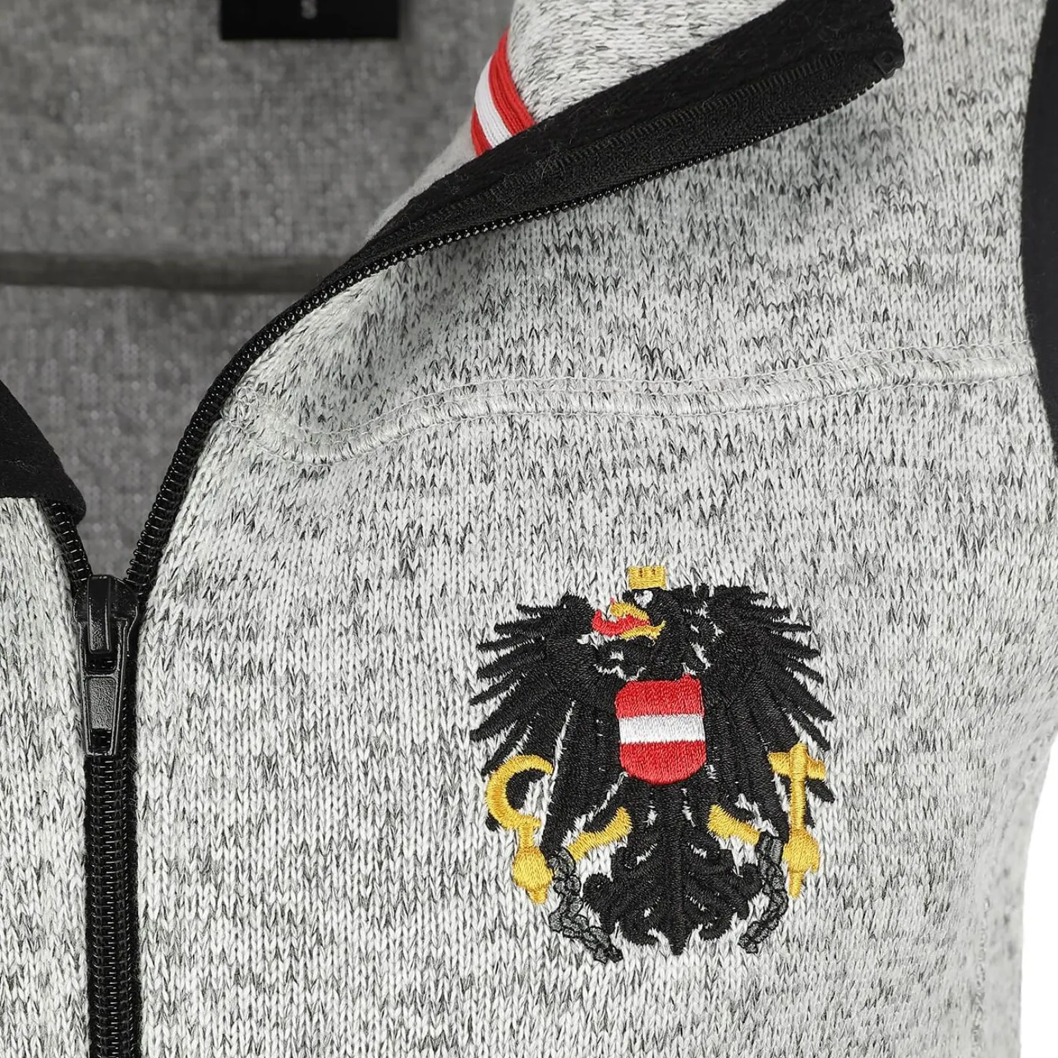 Sale Damen Strickfleece Weste "Österreich", Hell Damen Jacken