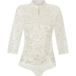 Fashion Damenbody "Sera", Creme Damen Bodys