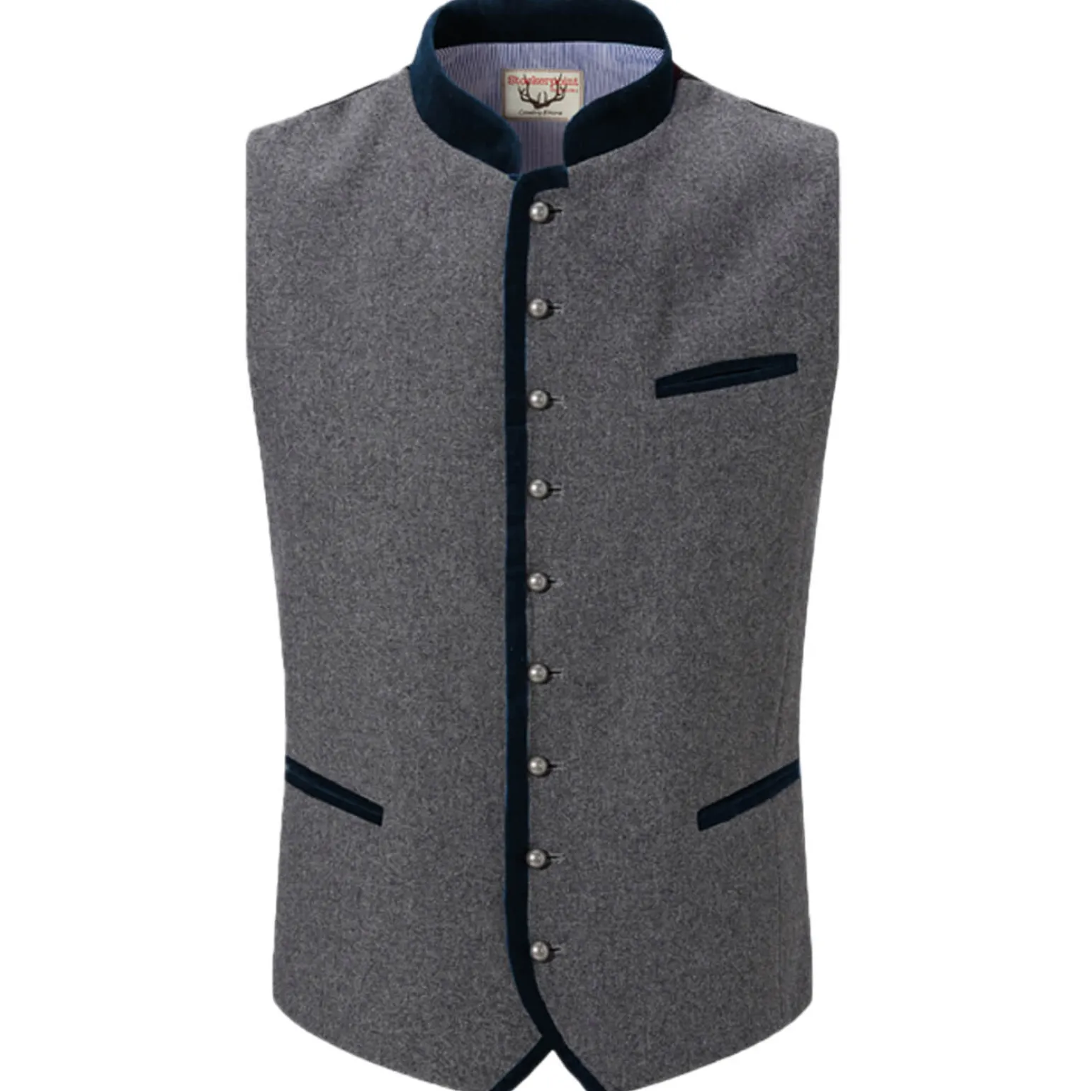 New Herren Gilet "Alonso", Grau-Blau Herren Gilets