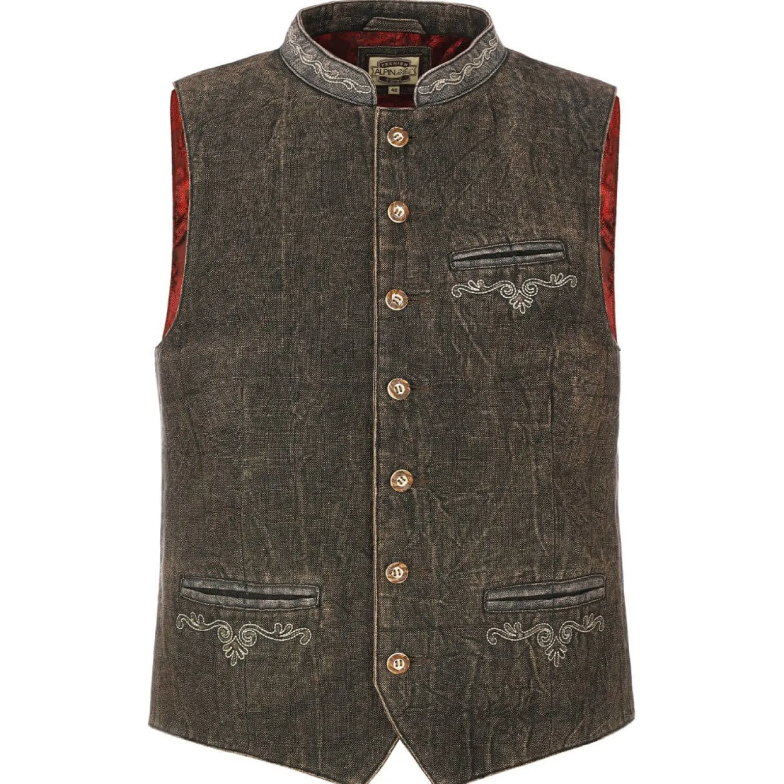 New Herren Gilet "Henry", Stone Herren Gilets