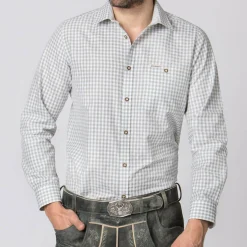 Clearance Herren Hemd "Conrad" Langarm, Salbei Herren Hemden