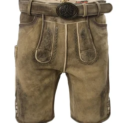 Sale Herren Hirschlederhose "Hirschvogel", Hell Herren Lederhosen