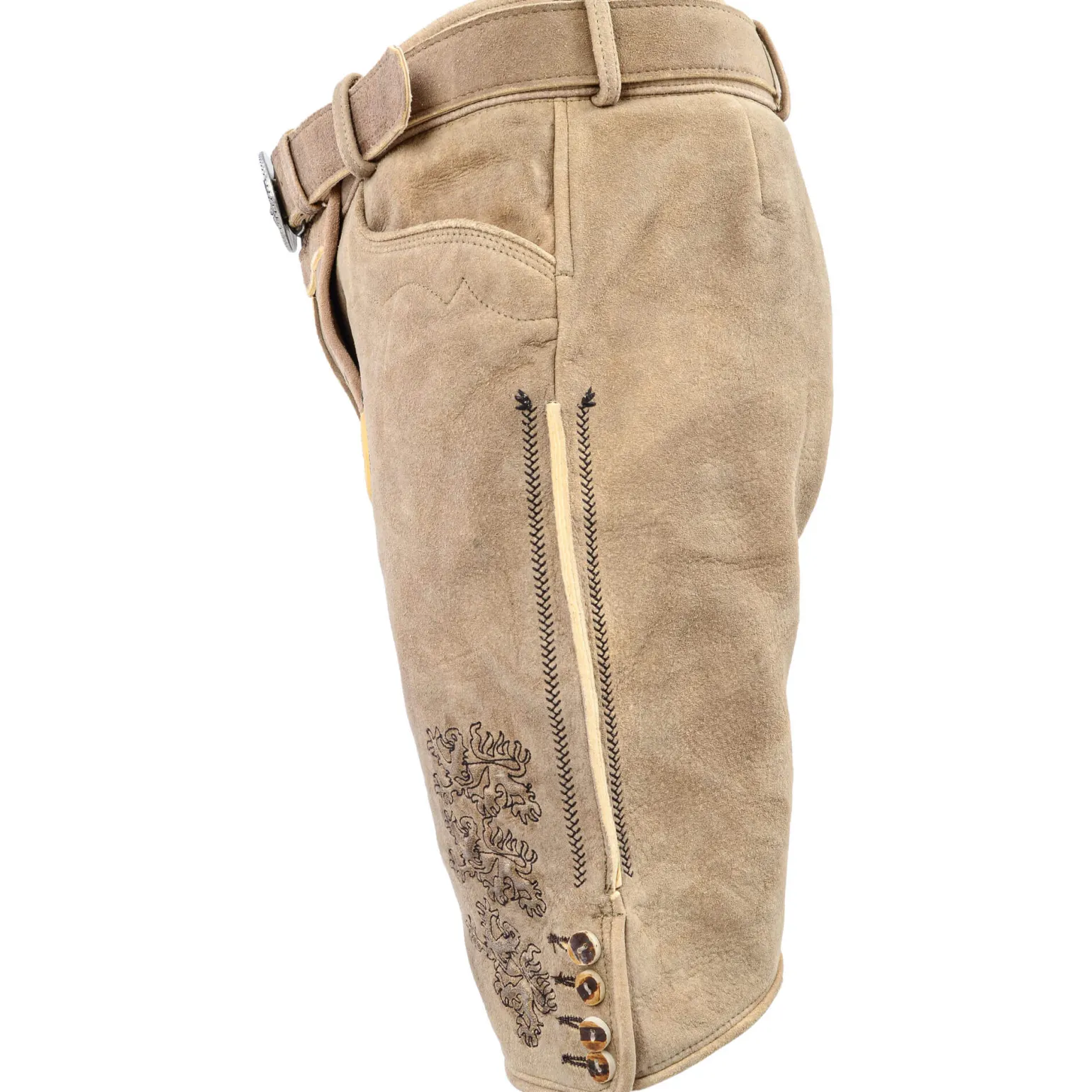 Cheap Herren Hirschlederhose "Kärnten", Hell Herren Lederhosen