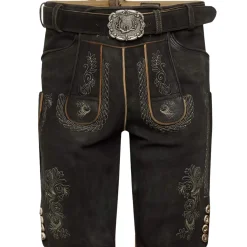 Best Herren Lederhose "Tommy", Graphit Herren Lederhosen