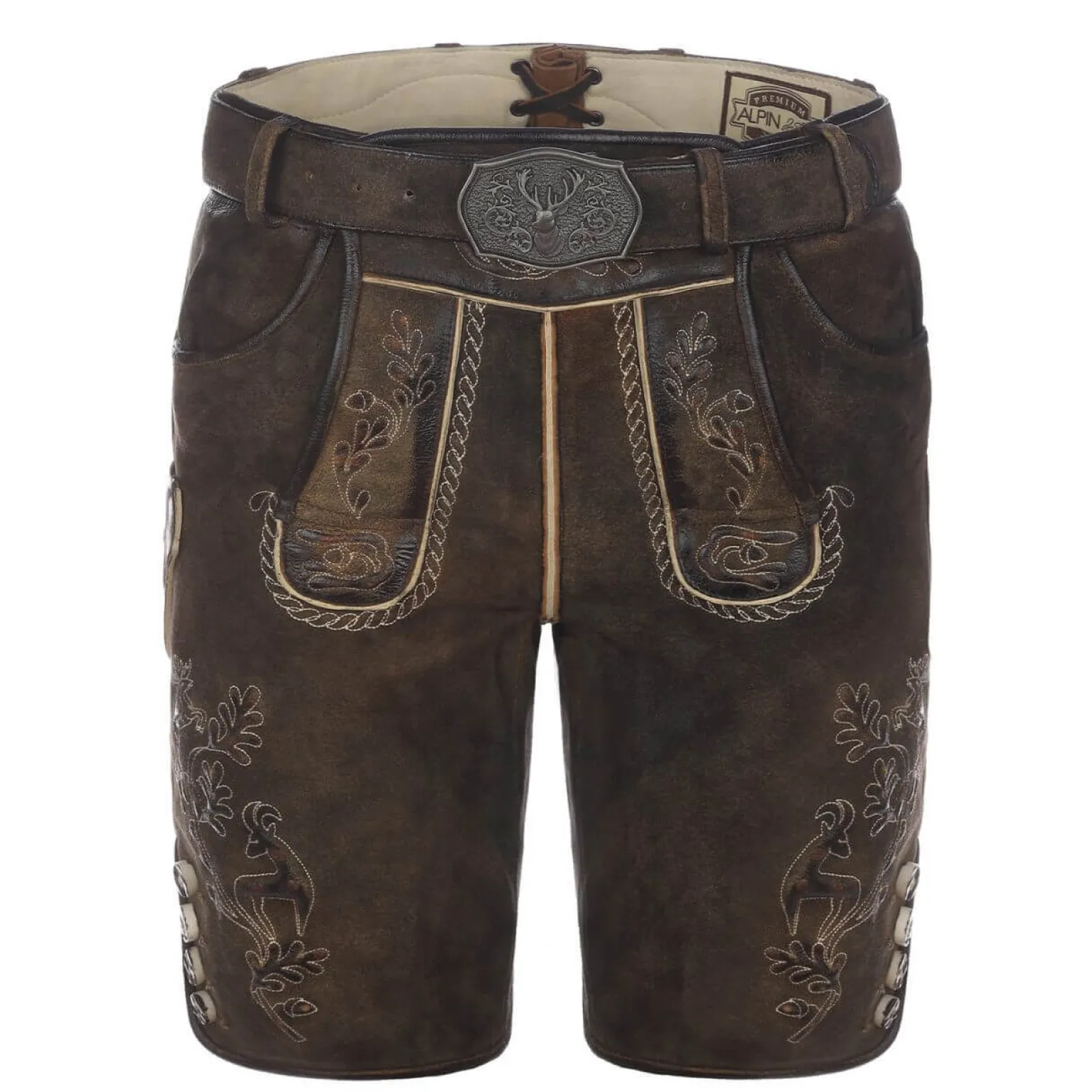 Best Sale Herren Lederhose "Ulrich", Dunkel Herren Lederhosen