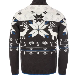 Fashion Herren Norweger "Oslo", Dunkel/Weiß Herren Pullover & Hoodies