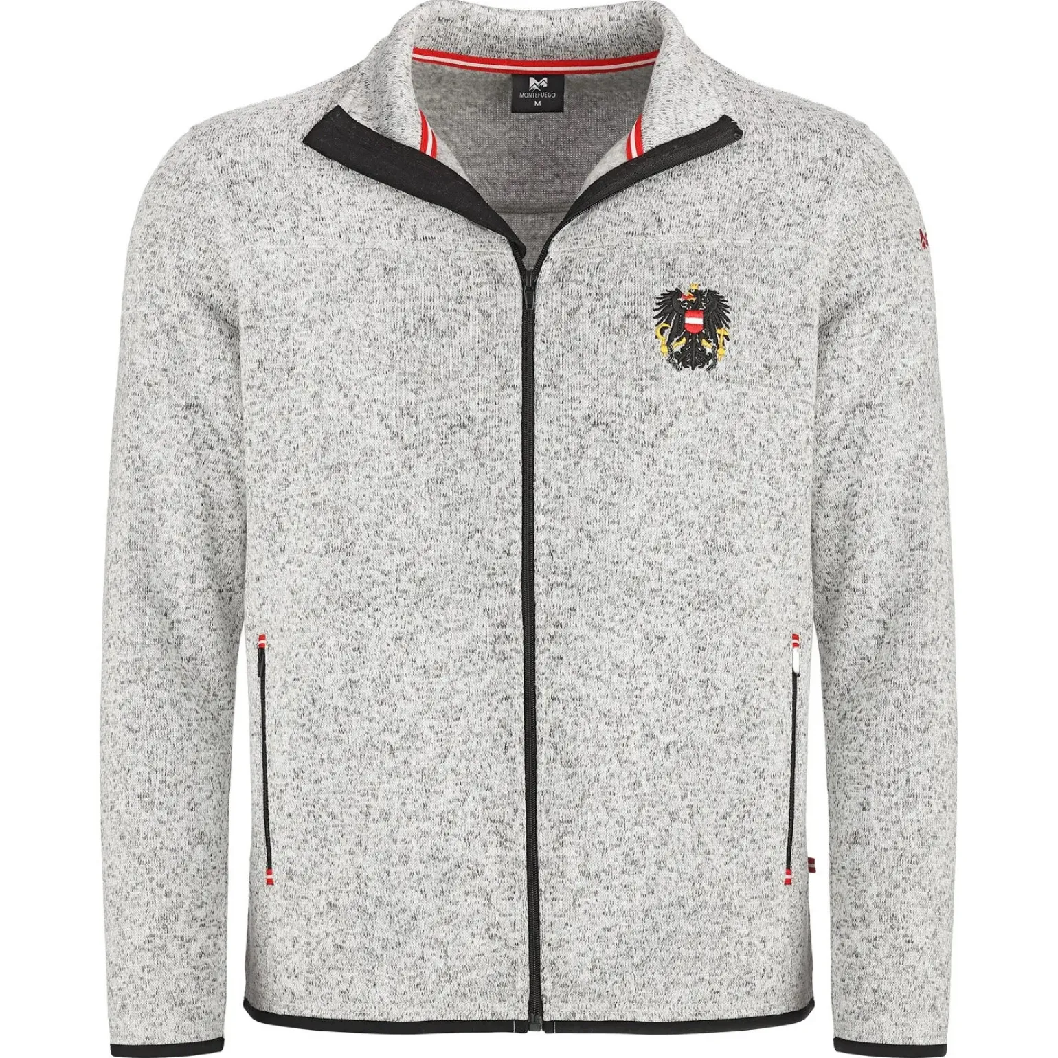 Sale Herren Strickfleece Jacke "Österreich", Hell Herren Jacken