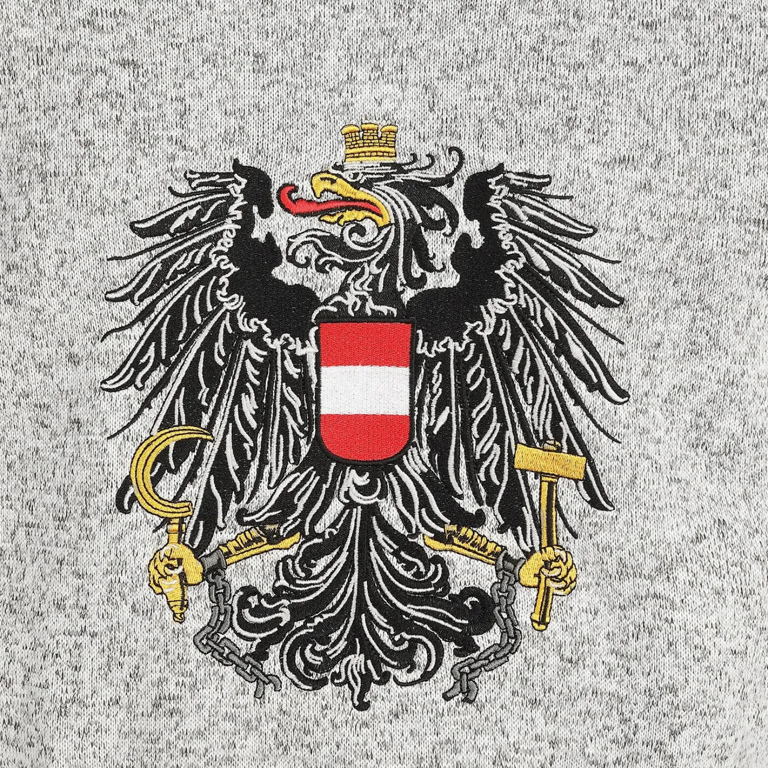 Sale Herren Strickfleece Jacke "Österreich", Hell Herren Jacken