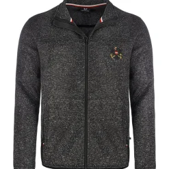 Hot Herren Strickfleece Jacke "Österreich", Anthrazit Herren Jacken