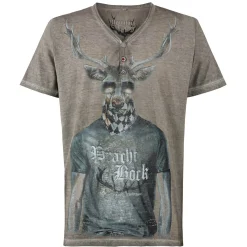 Fashion Herren T-Shirt "Prachtbock", Stein Herren Shirts