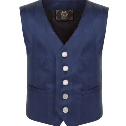 New Jungen Trachtengilet "Arthur", Dunkelblau Kinder Gilets