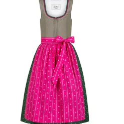 Cheap Kinder Dirndl "Irmi", Helloliv-Pink Kinder Dirndl