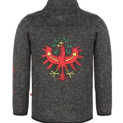 Cheap Kinder Strickfleece Jacke “Tirol”, Anthrazit Kinder Jacken & Anzüge