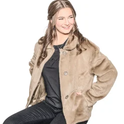 Flash Sale Kuscheljacke "Daria", Olive Damen Jacken