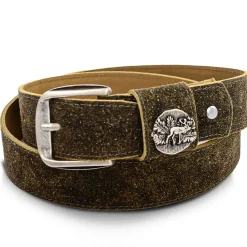 Cheap Ledergürtel "Hirsch", Hell Herren Accessoires