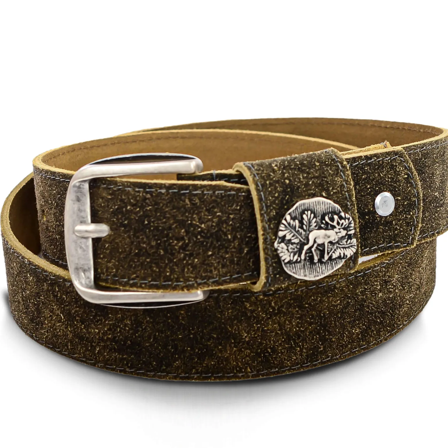 Cheap Ledergürtel "Hirsch", Hell Herren Accessoires