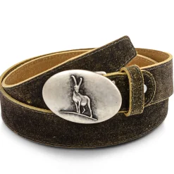 Online Ledergürtel "Steinbock", Hell Herren Accessoires